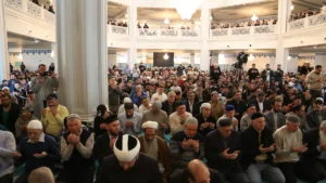 Пятничная молитва дня Кудс в Московской соборной мечети